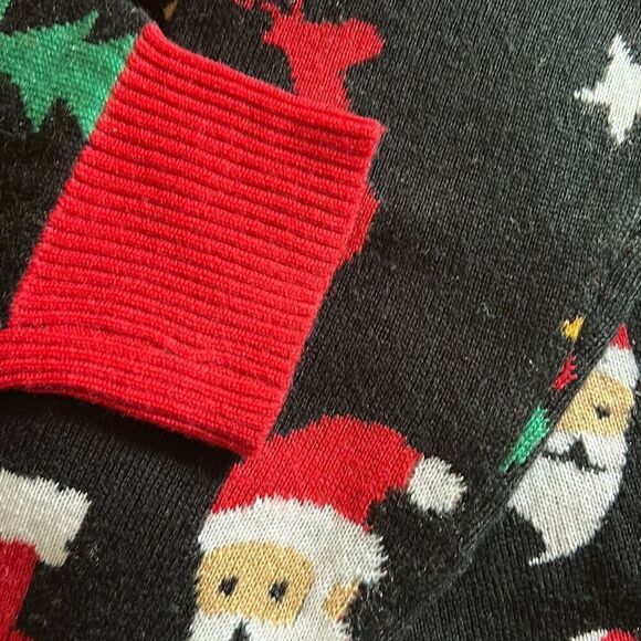 Tipsy Elves Medium Cookie Cutter Christmas Sweater Cardigan Santa Reindeer Stars - Picture 4 of 8